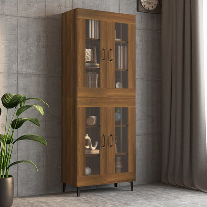 vidaXL Armoire murale aspect chêne marron 69,5x34x90 cm