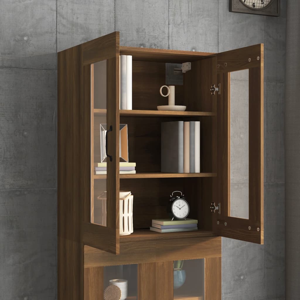 vidaXL Armoire murale aspect chêne marron 69,5x34x90 cm