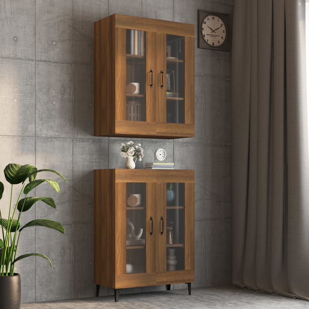 vidaXL Armoire murale aspect chêne marron 69,5x34x90 cm