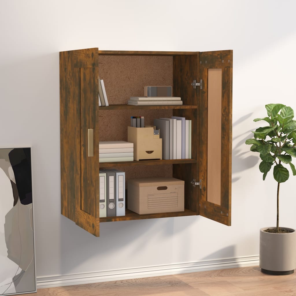 vidaXL Wandschrank Räuchereiche 69,5x32,5x90 cm Holzwerkstoff