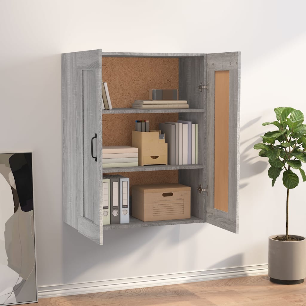 vidaXL Hängeschrank Grau Sonoma 69,5x32,5x90 cm
