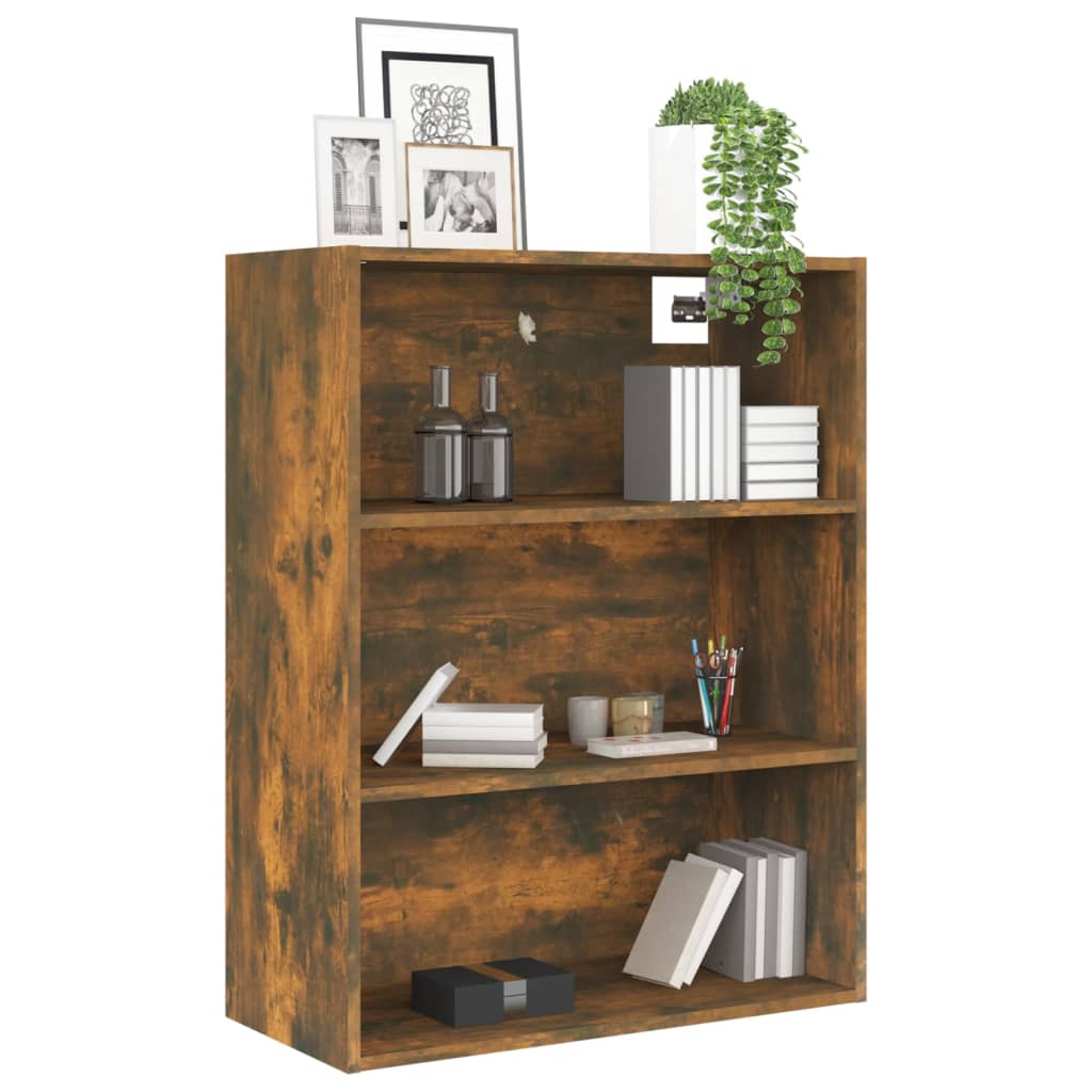 vidaXL Meuble haut chêne fumé 69,5x32,5x90 cm