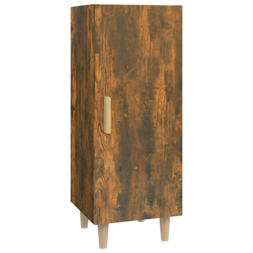 vidaXL Commode Chêne fumé 34,5x34x90 cm Bois d'ingénierie