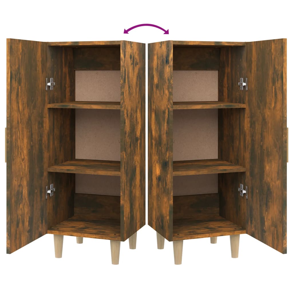 vidaXL Sideboard Räuchereiche 34,5x34x90 cm Holzwerkstoff