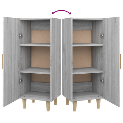 vidaXL Bahut gris Sonoma 34,5x34x90 cm Bois d'ingénierie