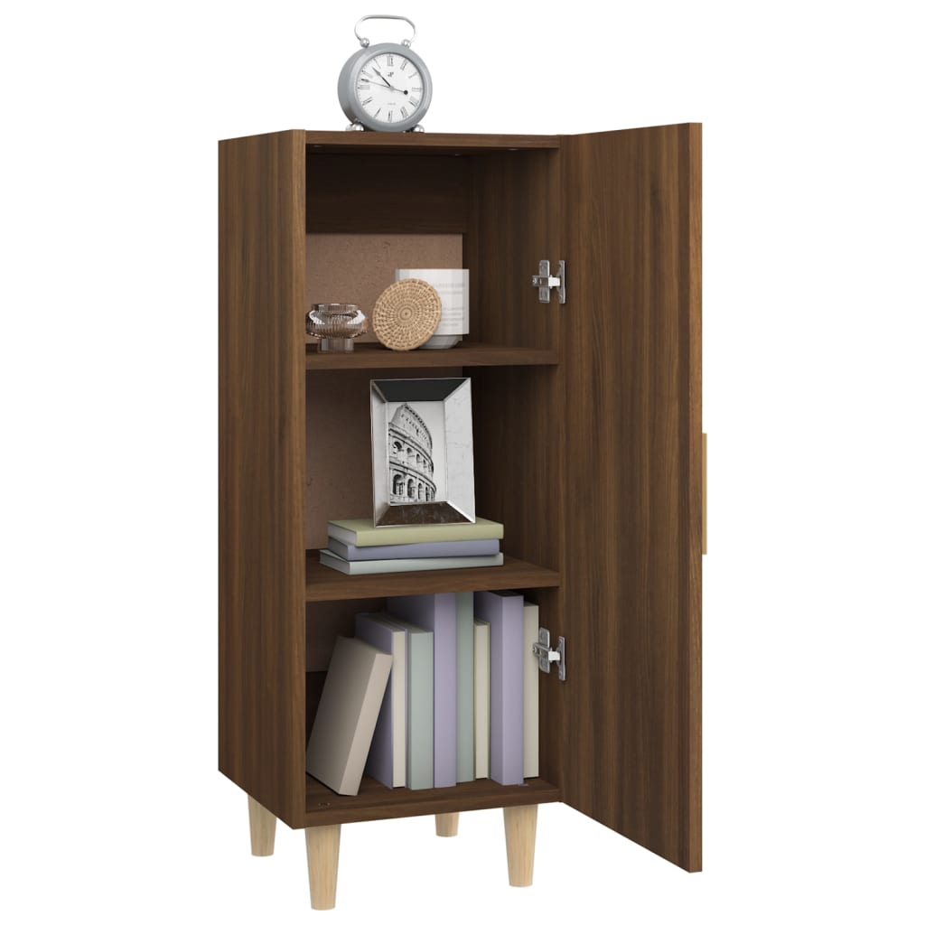vidaXL Commode Effet chêne marron 34,5x34x90 cm Bois d'ingénierie