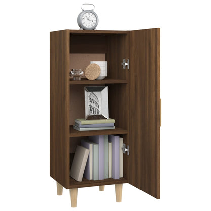 vidaXL Commode Effet chêne marron 34,5x34x90 cm Bois d'ingénierie