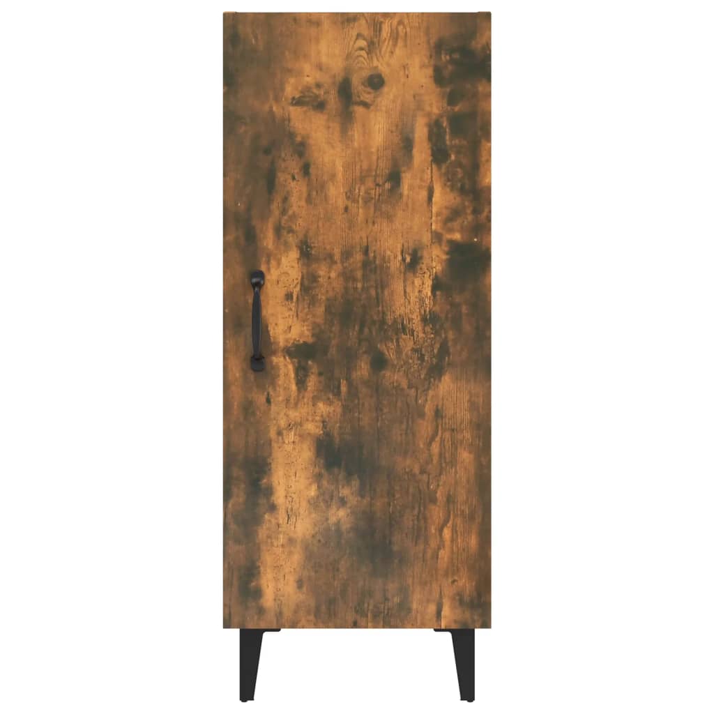 vidaXL Commode Chêne fumé 34,5x34x90 cm Bois d'ingénierie
