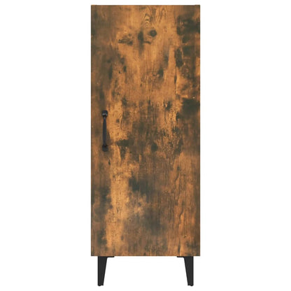 vidaXL Commode Chêne fumé 34,5x34x90 cm Bois d'ingénierie
