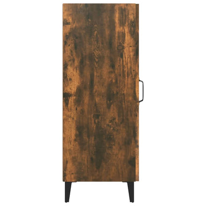 vidaXL Commode Chêne fumé 34,5x34x90 cm Bois d'ingénierie