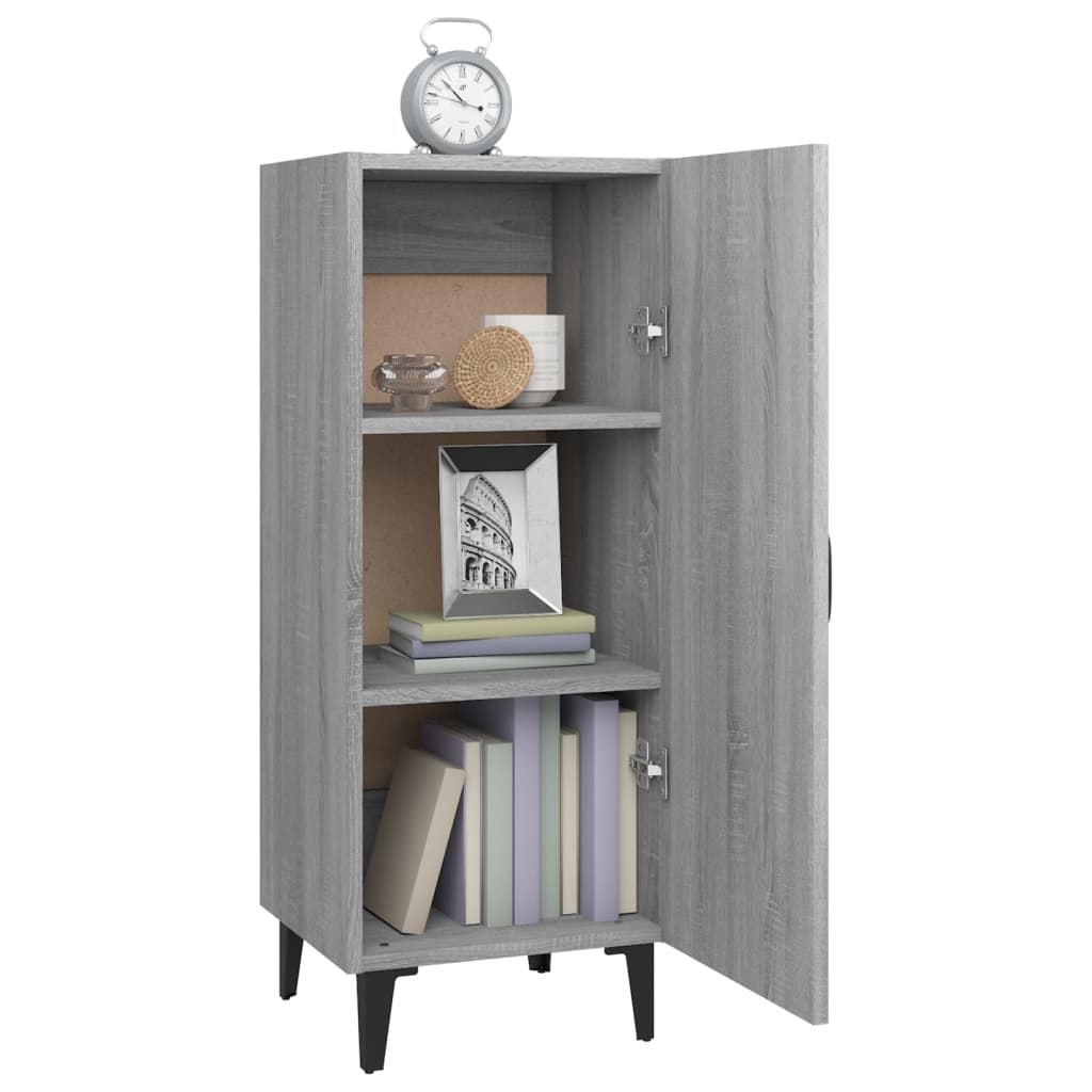 vidaXL Bahut gris Sonoma 34,5x34x90 cm Bois d'ingénierie