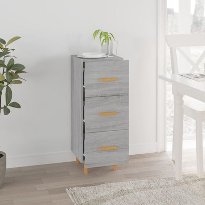 vidaXL Sideboard Grau Sonoma 34,5x34x90 cm Holzwerkstoff