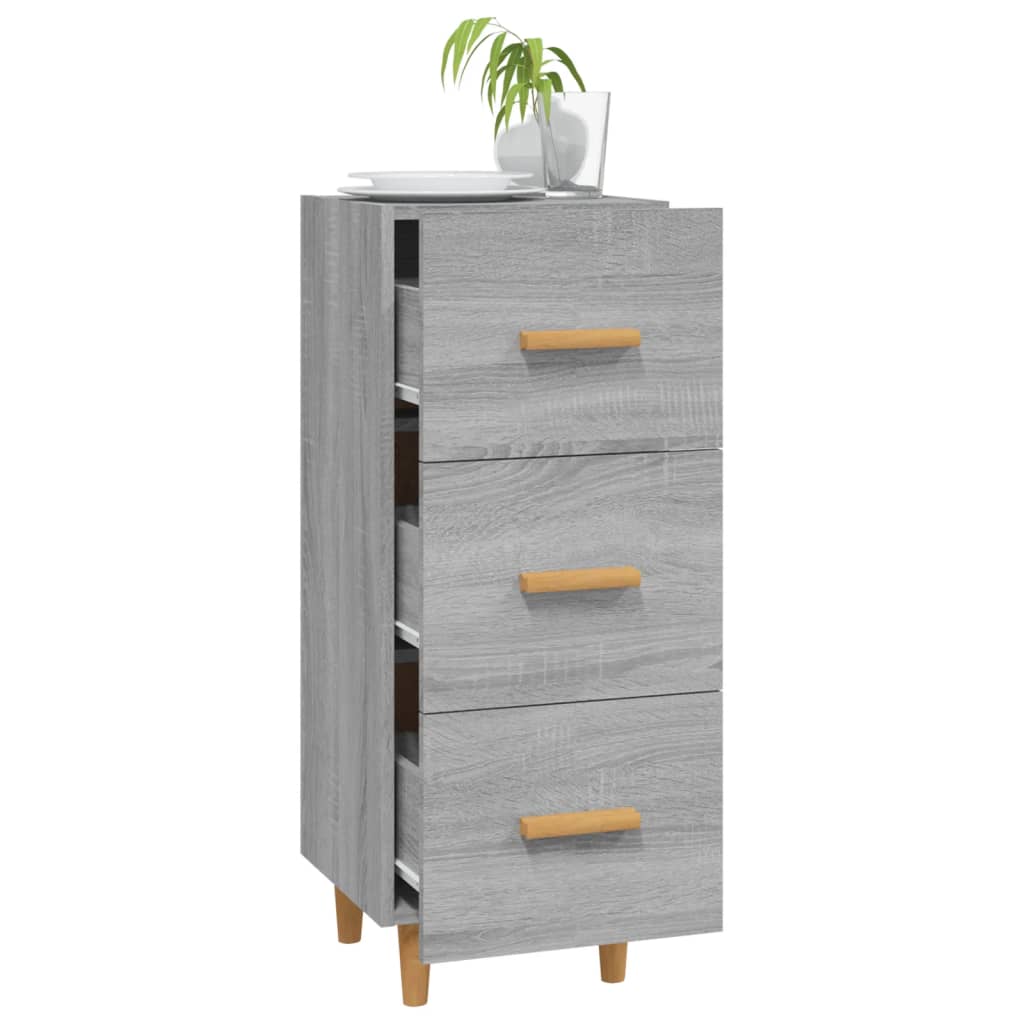 vidaXL Sideboard Grau Sonoma 34,5x34x90 cm Holzwerkstoff