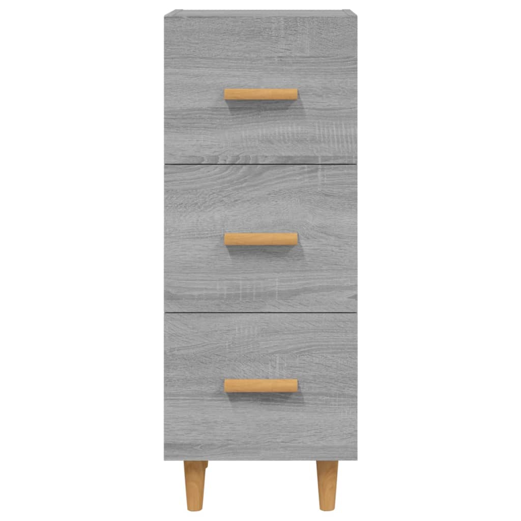 vidaXL Sideboard Grau Sonoma 34,5x34x90 cm Holzwerkstoff