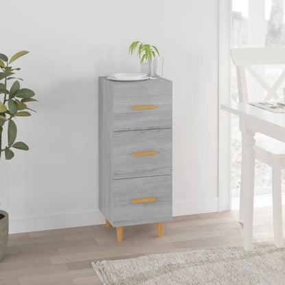 vidaXL Sideboard Grau Sonoma 34,5x34x90 cm Holzwerkstoff