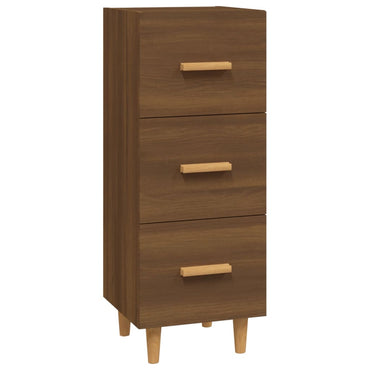 vidaXL Commode Effet chêne marron 34,5x34x90 cm Bois d'ingénierie