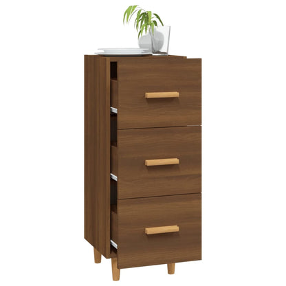 vidaXL Commode Effet chêne marron 34,5x34x90 cm Bois d'ingénierie