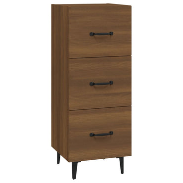 vidaXL Commode Effet chêne marron 34,5x34x90 cm Bois d'ingénierie