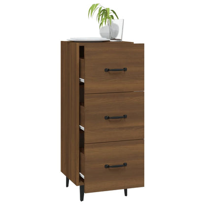 vidaXL Commode Effet chêne marron 34,5x34x90 cm Bois d'ingénierie