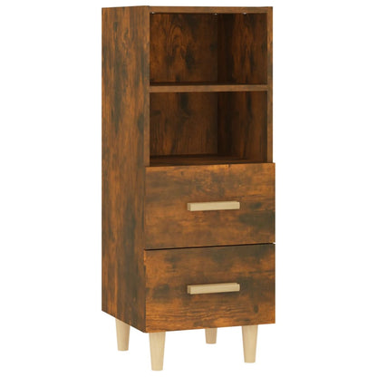 vidaXL Bahut chêne fumé 34,5x34x90 cm Bois d'ingénierie