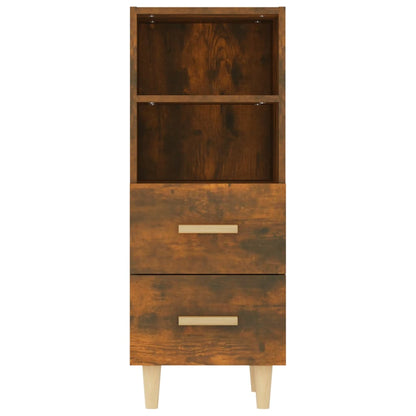 vidaXL Bahut chêne fumé 34,5x34x90 cm Bois d'ingénierie