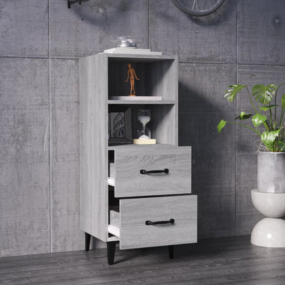 vidaXL Bahut gris Sonoma 34,5x34x90 cm Bois d'ingénierie
