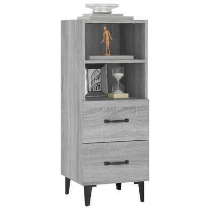 vidaXL Bahut gris Sonoma 34,5x34x90 cm Bois d'ingénierie