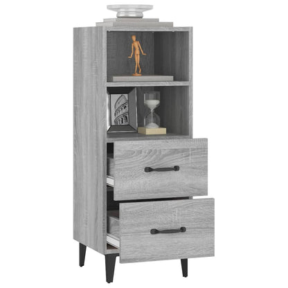 vidaXL Bahut gris Sonoma 34,5x34x90 cm Bois d'ingénierie
