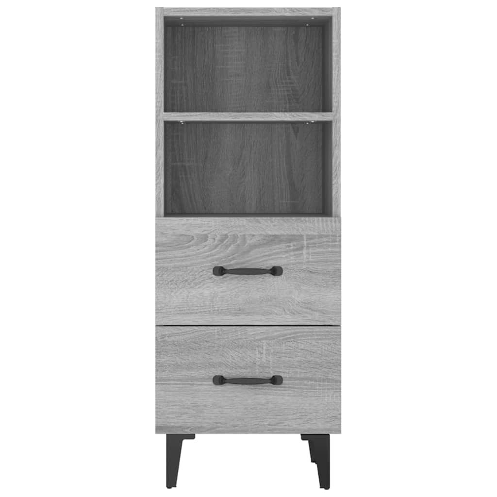 vidaXL Bahut gris Sonoma 34,5x34x90 cm Bois d'ingénierie