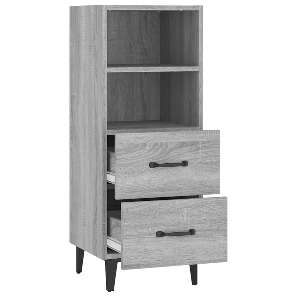 vidaXL Bahut gris Sonoma 34,5x34x90 cm Bois d'ingénierie