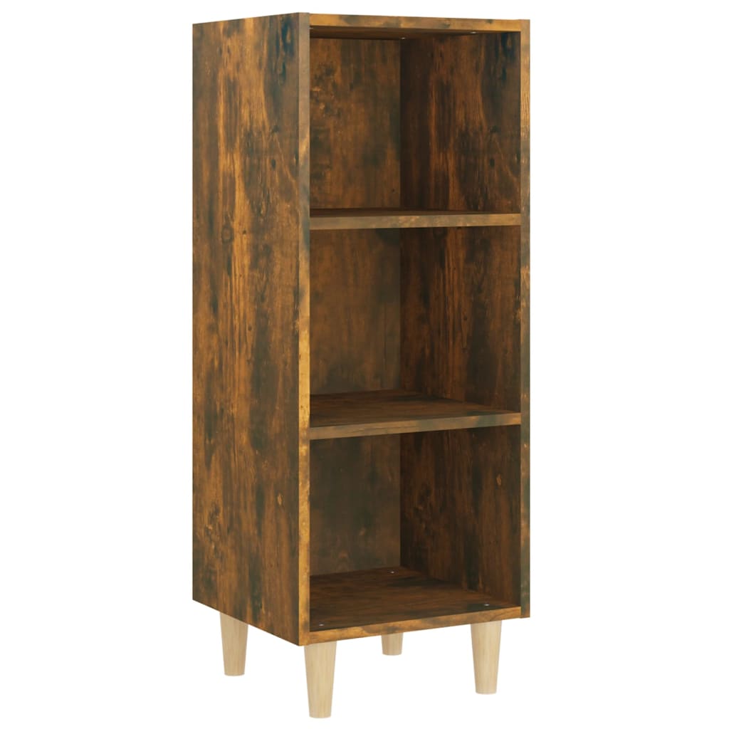 vidaXL Buffet chêne fumé 34,5x32,5x90 cm Bois d'ingénierie