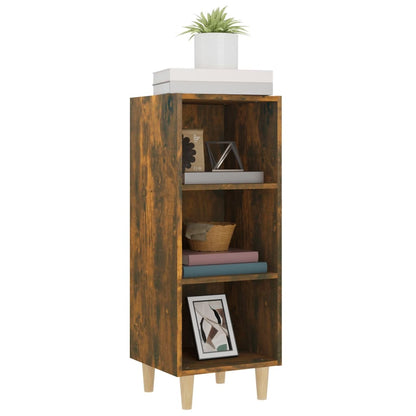 vidaXL Buffet chêne fumé 34,5x32,5x90 cm Bois d'ingénierie