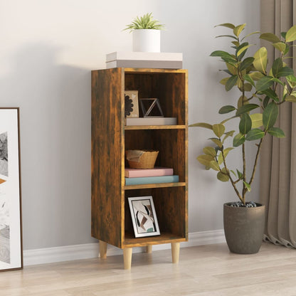 vidaXL Buffet chêne fumé 34,5x32,5x90 cm Bois d'ingénierie