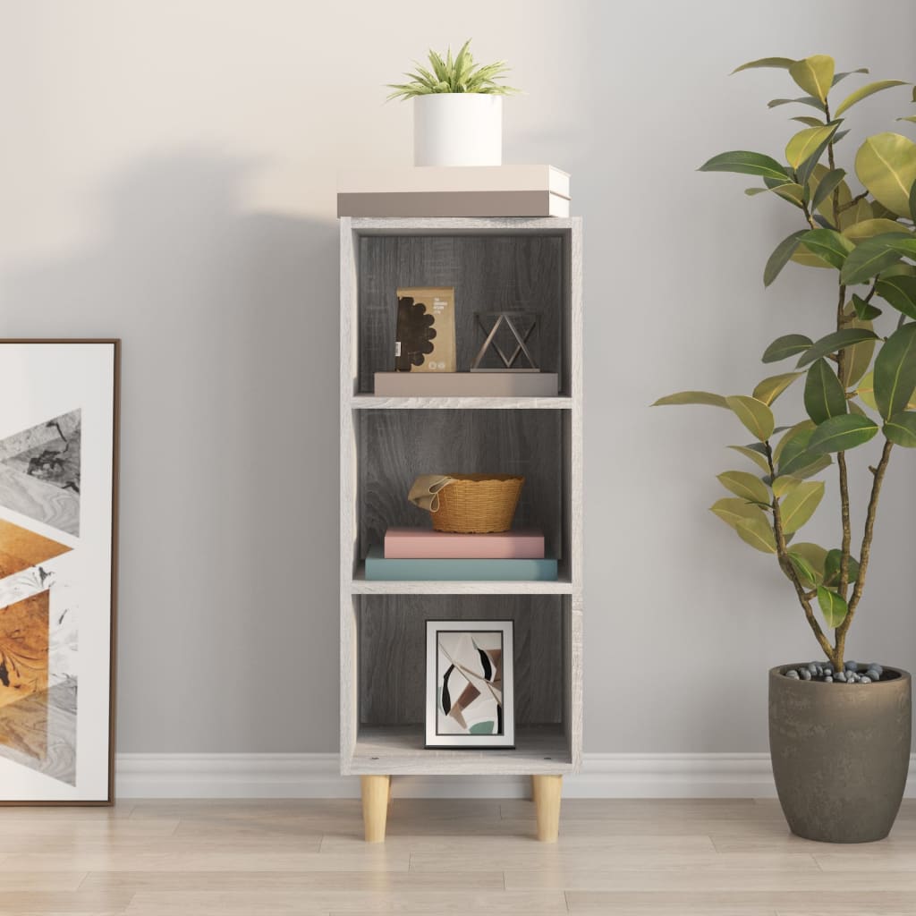 vidaXL Sideboard Grau Sonoma 34,5x32,5x90 cm Holzwerkstoff
