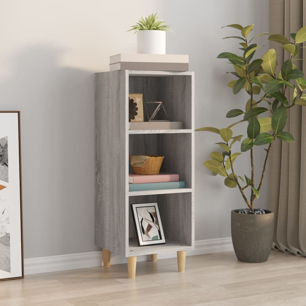 vidaXL Sideboard Grau Sonoma 34,5x32,5x90 cm Holzwerkstoff