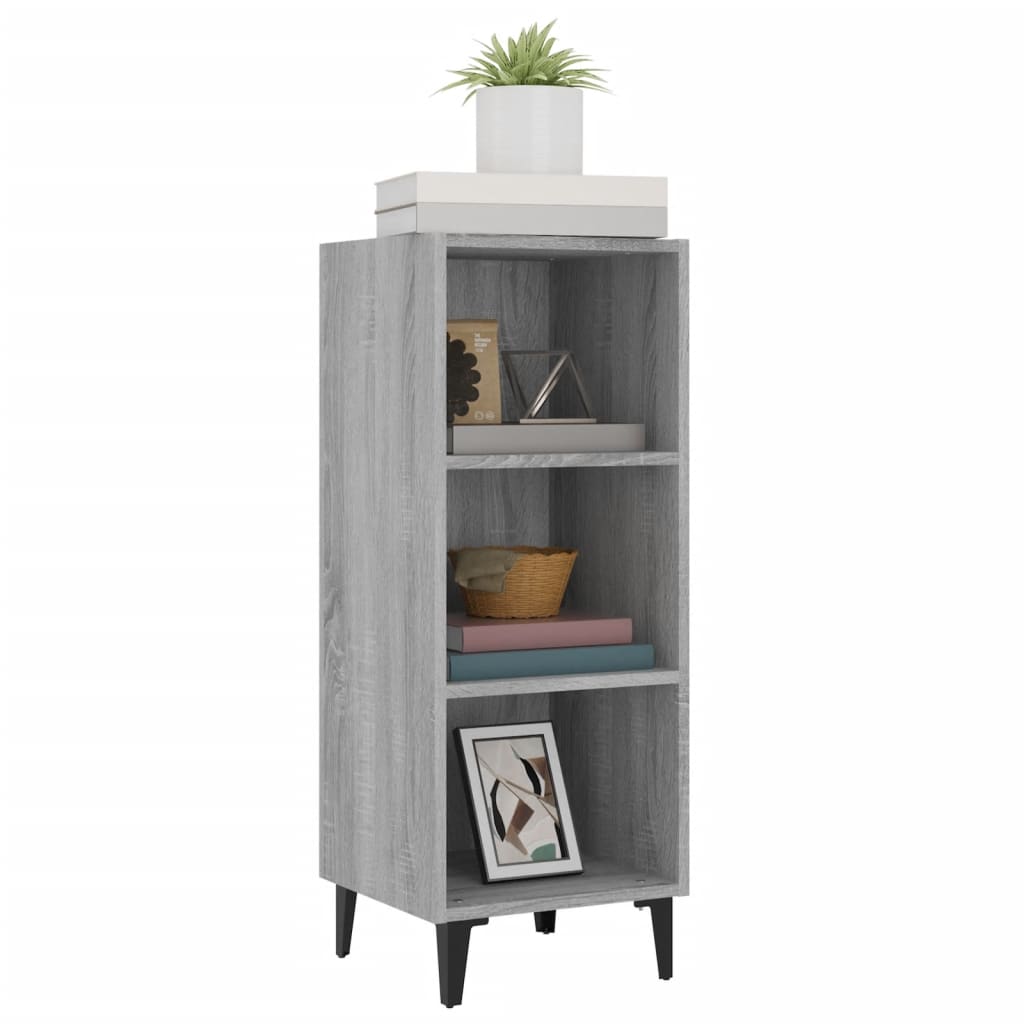 vidaXL Commode Gris Sonoma 34,5x32,5x90 cm Bois d'ingénierie