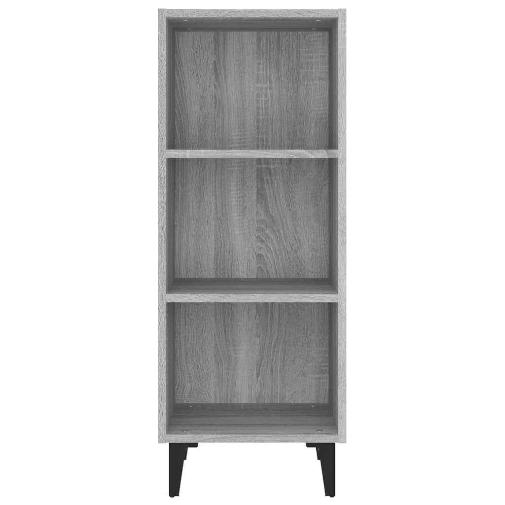 vidaXL Commode Gris Sonoma 34,5x32,5x90 cm Bois d'ingénierie