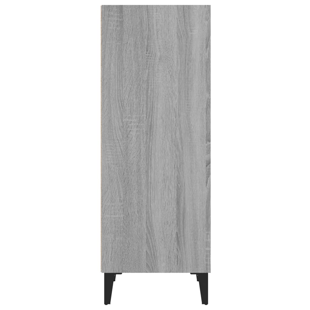 vidaXL Commode Gris Sonoma 34,5x32,5x90 cm Bois d'ingénierie