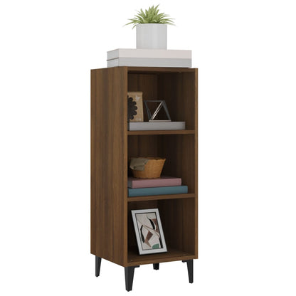 vidaXL Buffet marron aspect chêne 34,5x32,5x90 cm Bois d'ingénierie