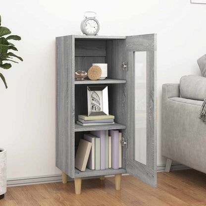 vidaXL Bahut gris Sonoma 34,5x34x90 cm Bois d'ingénierie