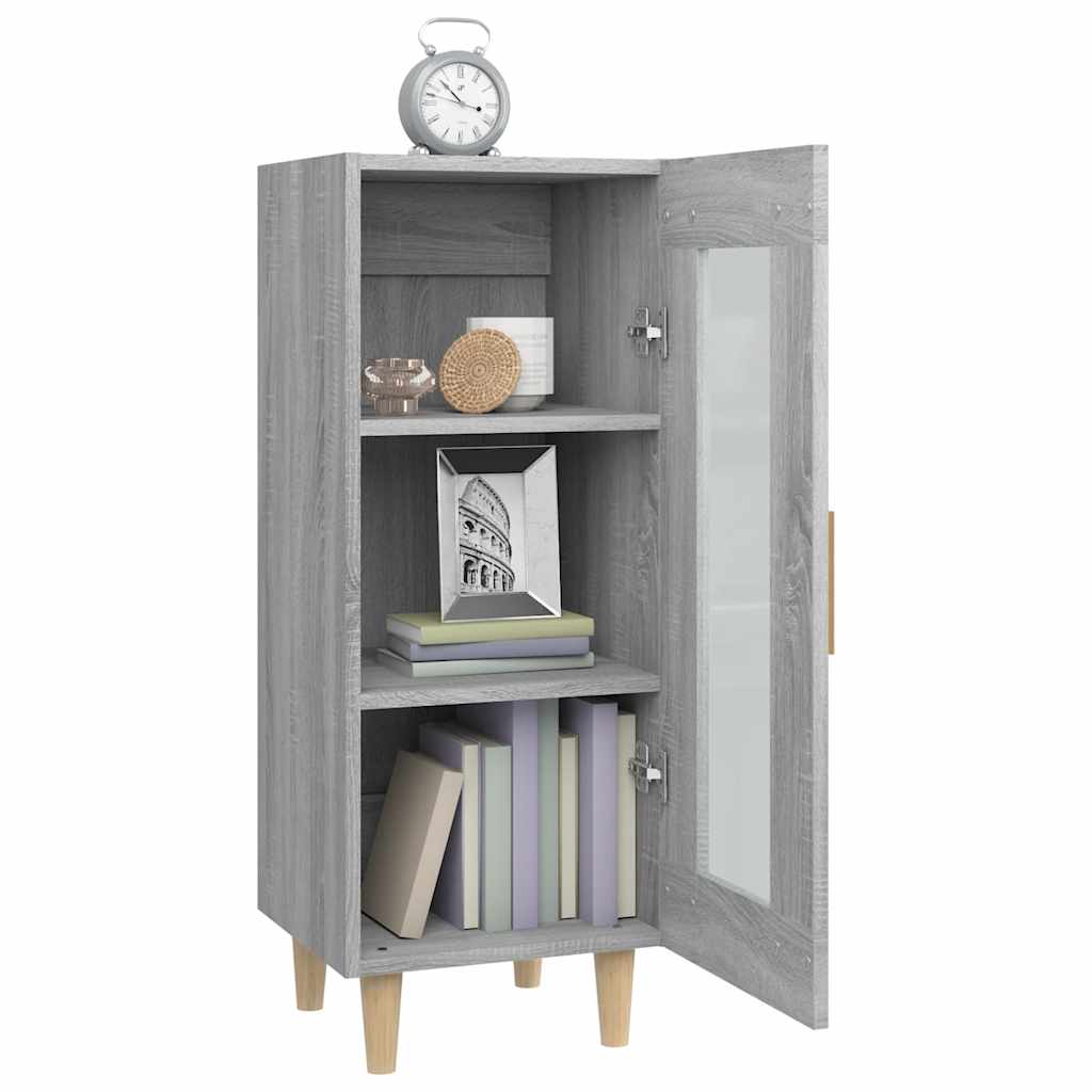 vidaXL Bahut gris Sonoma 34,5x34x90 cm Bois d'ingénierie