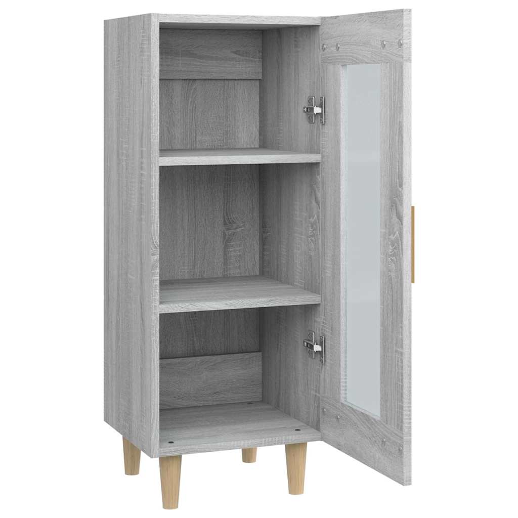 vidaXL Bahut gris Sonoma 34,5x34x90 cm Bois d'ingénierie