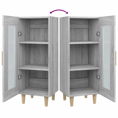 vidaXL Bahut gris Sonoma 34,5x34x90 cm Bois d'ingénierie