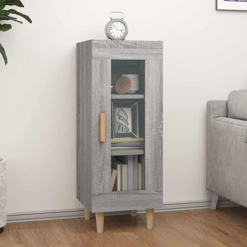 vidaXL Bahut gris Sonoma 34,5x34x90 cm Bois d'ingénierie