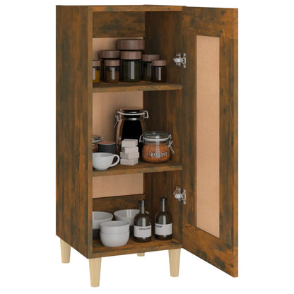 vidaXL Bahut chêne fumé 34,5x34x90 cm Bois d'ingénierie