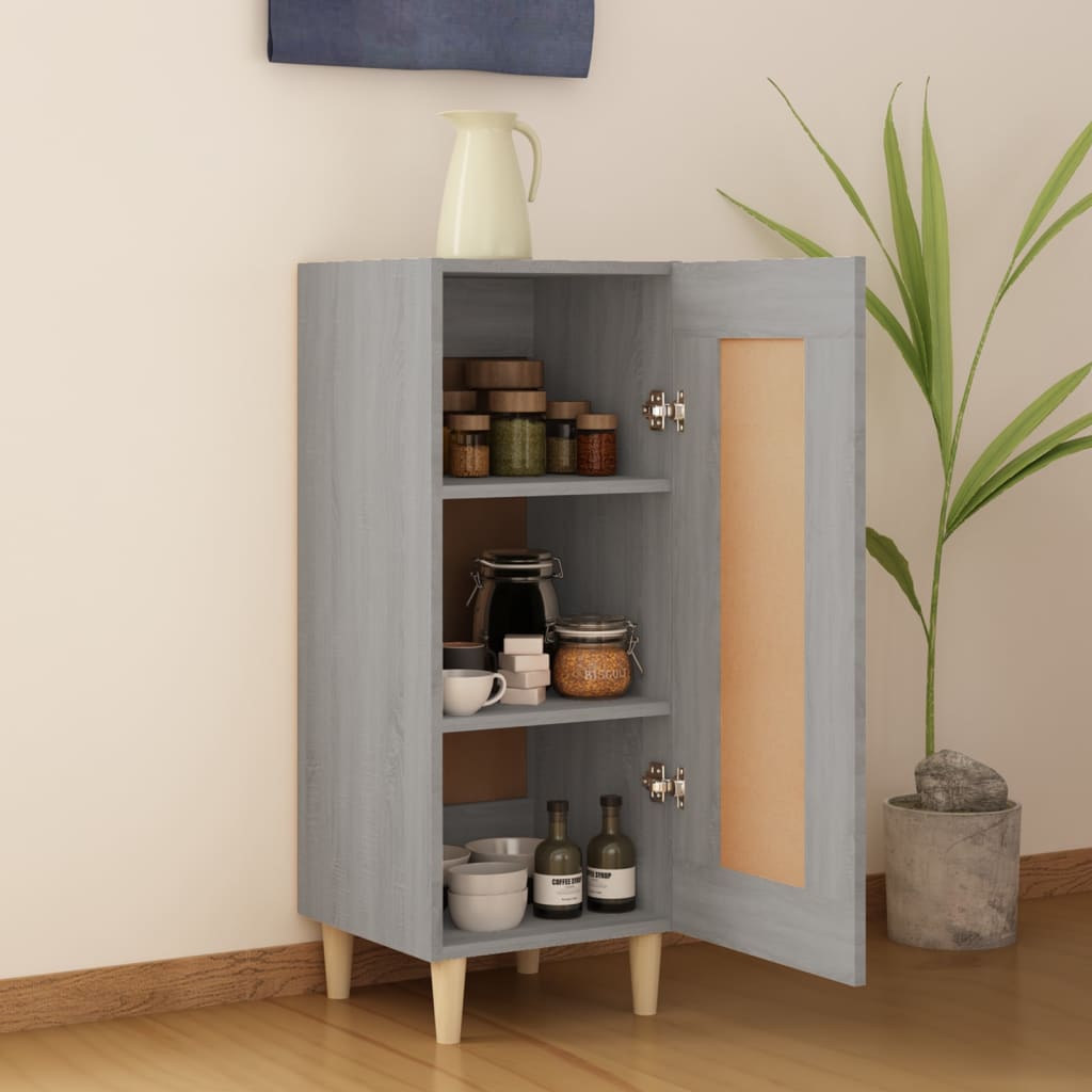 vidaXL Bahut gris Sonoma 34,5x34x90 cm Bois d'ingénierie