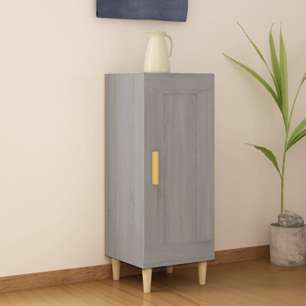 vidaXL Bahut gris Sonoma 34,5x34x90 cm Bois d'ingénierie