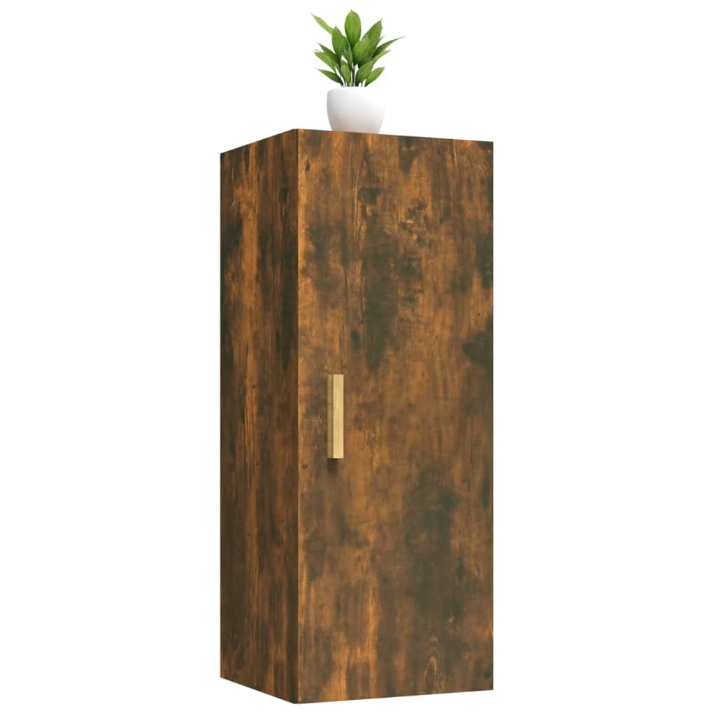 vidaXL Wandschrank Räuchereiche 34,5x34x90 cm Holzwerkstoff