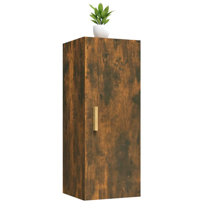 vidaXL Wandschrank Räuchereiche 34,5x34x90 cm Holzwerkstoff