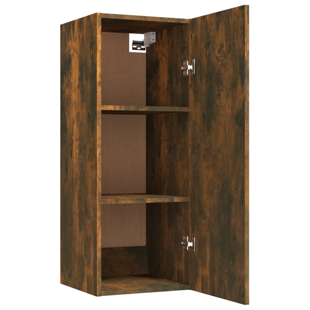 vidaXL Wandschrank Räuchereiche 34,5x34x90 cm Holzwerkstoff